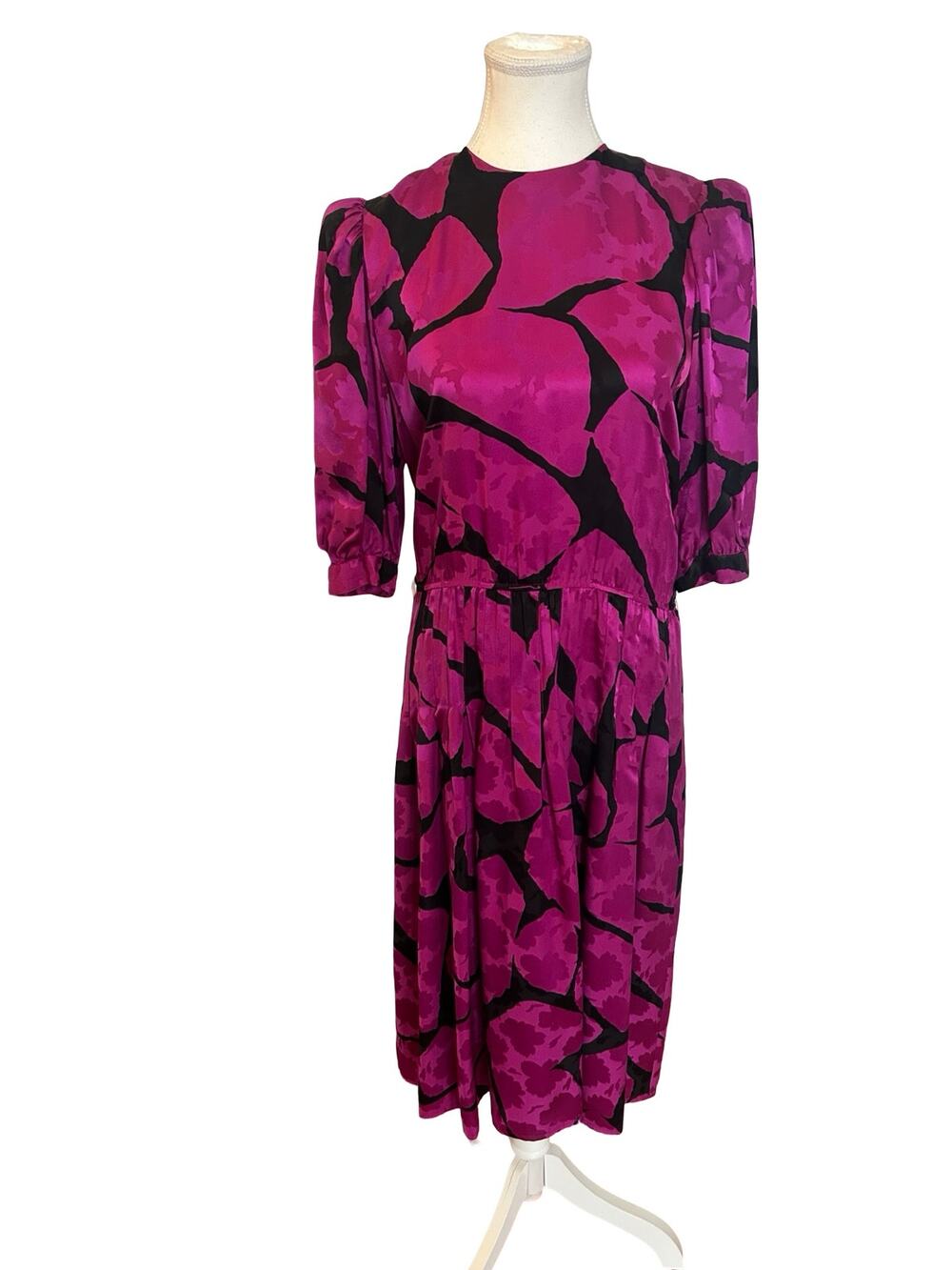Adrianna Papell Vintage Silk Abstract Dress Size 6